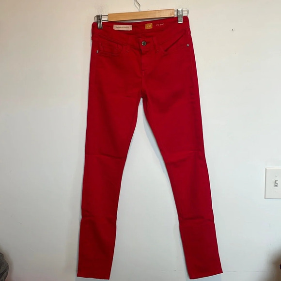 Pilcro and the Letterpress Red Skinny Jeans - Picture 1 of 3